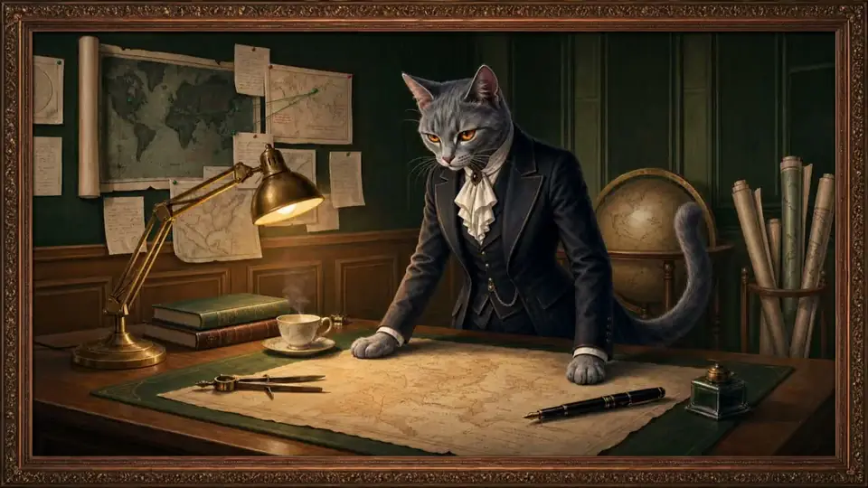 Pam at her writing desk
